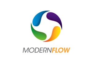 Modern flow logo design free psd and vector
